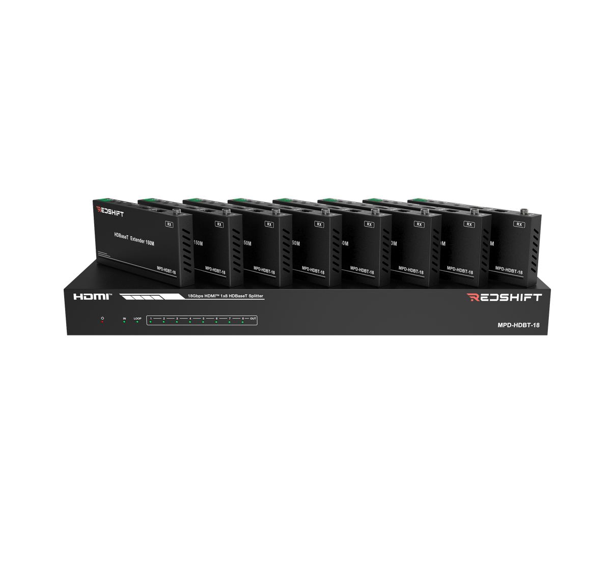 1x8 4K60 HDBaseT Splitter (150m) – Local Electronics Tasmania