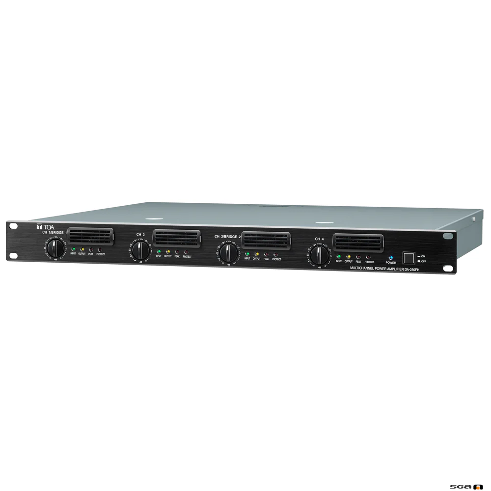 TOA DA250FH Class D Power Amplifier 4 x 250W 100V line 1RU