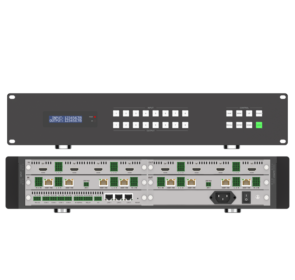 8x8 HDMI 2.0 Seamless Modular Matrix Chassis (2K or 4K Cards)