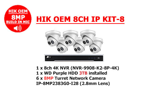 HIK OEM 8MP 8CH IP KIT-8