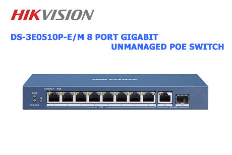 DS-3E0510P-E/M HIKVISION 8 Port Gigabit Unmanaged POE Switch