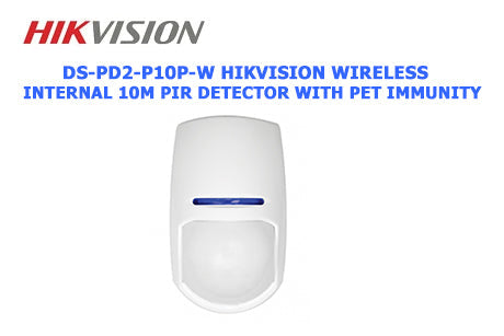 DS-PD2-P10P-W Hikvision Wireless internal 10m PIR detector with pet immunity