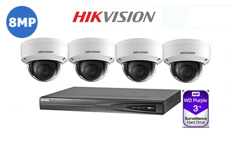 HIKVISION 8MP IP 4CH Dome KIT-13