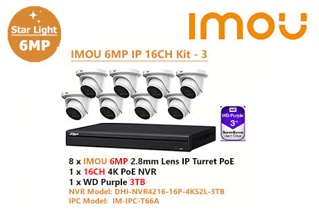 IMOU 6MP IP 16CH Kit - 3