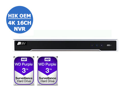 D-NVR-9916-K2-16P- 4K-6TB(2 x 3TB) HIK OEM Easy IP Plug & Play 4K 16CH NVR