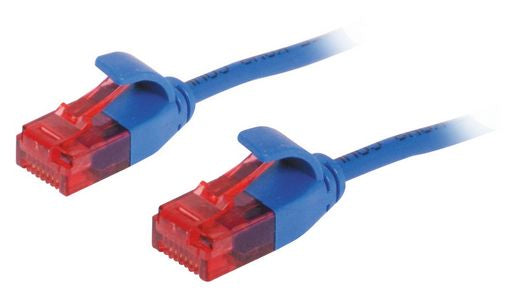 ComKonect Cat6 28AWG Ultra Slim Patch Cord Blue