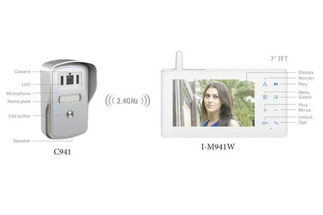 I-M974W + C941(WL) 2.4G Wireless Intercom Kit